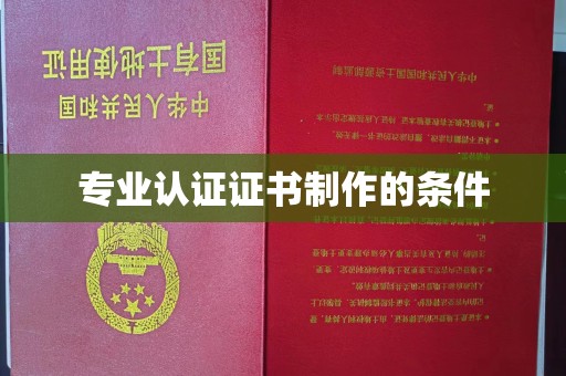 台南专业认证证书制作的条件