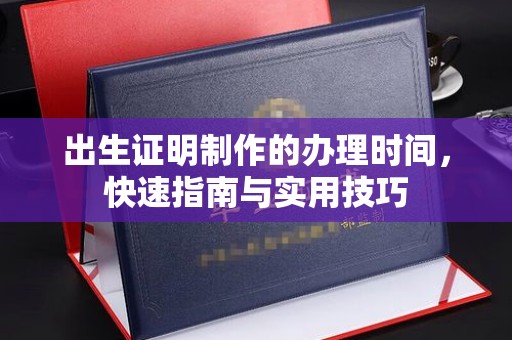 台南出生证明制作的办理时间，快速指南与实用技巧