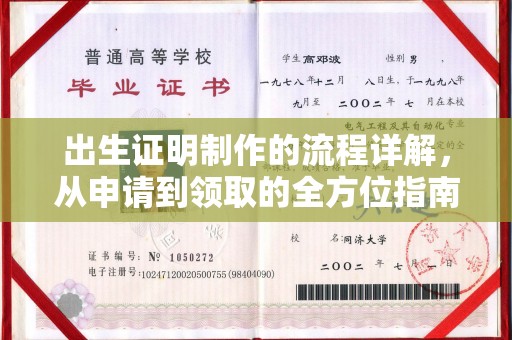 台南出生证明制作的流程详解，从申请到领取的全方位指南
